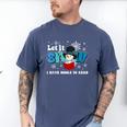 Cute Snowman Let It Snow I Have Books Reader Men's Comfort Colors T-Shirt Blue Jean