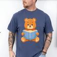 Cute Teddy Bear Reading Book Adorable For Readers Men's Comfort Colors T-Shirt Blue Jean