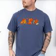 Cute Turkey Reading Book Librarian Bookworm Thanksgiving Men Men's Comfort Colors T-Shirt Blue Jean