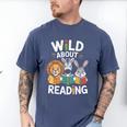 Cute Wildlife Zoo Animals For Book Reader Bookworms Men's Comfort Colors T-Shirt Blue Jean Cute Wildlife Zoo Animals For Book Reader Bookworms Men's Comfort Colors T-Shirt Blue Jean