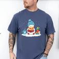 Cute Winter Cozy Snowman Reading Book Lovers Xmas Snowman Men's Comfort Colors T-Shirt Blue Jean Cute Winter Cozy Snowman Reading Book Lovers Xmas Snowman Men's Comfort Colors T-Shirt Blue Jean