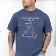 I Don't Watch Porn I Read It Like A Good Girl Reading Book Men's Comfort Colors T-Shirt Blue Jean