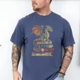 Dragon Fantasy Book Lover Book Nerd Men's Comfort Colors T-Shirt Blue Jean