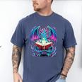 Dragon Reading Book Lover Men's Comfort Colors T-Shirt Blue Jean