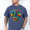 Dragon Reading Colorful Fantasy Book Lover Men's Comfort Colors T-Shirt Blue Jean Dragon Reading Colorful Fantasy Book Lover Men's Comfort Colors T-Shirt Blue Jean