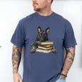 Dutch Shepherd Books Reading Dog Breed Graphic Men's Comfort Colors T-Shirt Blue Jean Dutch Shepherd Books Reading Dog Breed Graphic Men's Comfort Colors T-Shirt Blue Jean