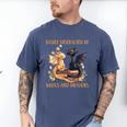 Easily Distracted By Books & Dragons Librarian Book Lover Men's Comfort Colors T-Shirt Blue Jean