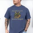 Easily Distracted By Books And Dragons Graphic Men's Comfort Colors T-Shirt Blue Jean
