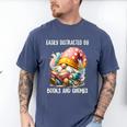 Easily Distracted By Books And Gnomes Book Reading Gnome Men's Comfort Colors T-Shirt Blue Jean Easily Distracted By Books And Gnomes Book Reading Gnome Men's Comfort Colors T-Shirt Blue Jean