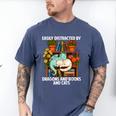 Easily Distracted By Dragons Books Cats Fantasy Book Lover Men's Comfort Colors T-Shirt Blue Jean Easily Distracted By Dragons Books Cats Fantasy Book Lover Men's Comfort Colors T-Shirt Blue Jean