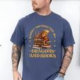 Easily Distracted By Dragons And Books Fantasy Book Lover Men's Comfort Colors T-Shirt Blue Jean Easily Distracted By Dragons And Books Fantasy Book Lover Men's Comfort Colors T-Shirt Blue Jean
