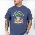 Easily Distracted By Plants And Books Men's Comfort Colors T-Shirt Blue Jean