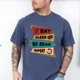 Eat Sleep Read Repeat Reading Books Reader Bookworm Men's Comfort Colors T-Shirt Blue Jean