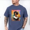 Educated Afro Girl Reading Book Lover History Month Men's Comfort Colors T-Shirt Blue Jean Educated Afro Girl Reading Book Lover History Month Men's Comfort Colors T-Shirt Blue Jean