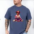 Educated Melanin Queen Afro Women Reading Book History Men's Comfort Colors T-Shirt Blue Jean