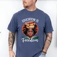 Education Is Freedom African Teacher Books Lovers Men's Comfort Colors T-Shirt Blue Jean