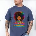 Education Is Freedom Teacher Books History Month Men's Comfort Colors T-Shirt Blue Jean