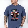 Education Is Freedom Teacher History Month Books Lover Men's Comfort Colors T-Shirt Blue Jean