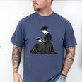 Emily Dickinson Reading A Book Men's Comfort Colors T-Shirt Blue Jean Emily Dickinson Reading A Book Men's Comfort Colors T-Shirt Blue Jean