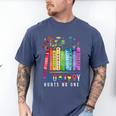 Equality Hurts No One Floral Books LGBTQ Pride Human Rights Men's Comfort Colors T-Shirt Blue Jean