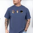 Everything a Girl Needs Books Coffee Jesus Men's Comfort Colors T-Shirt Blue Jean