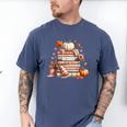 Fall Colors s I Love Fall s Books & Pumpkins Men's Comfort Colors T-Shirt Blue Jean