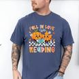 Fall In Love With Reading Thanksgiving Pumpkin Book Lover Men's Comfort Colors T-Shirt Blue Jean Fall In Love With Reading Thanksgiving Pumpkin Book Lover Men's Comfort Colors T-Shirt Blue Jean