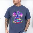 Fantasy Dragon Reading Books Bookworm Men's Comfort Colors T-Shirt Blue Jean Fantasy Dragon Reading Books Bookworm Men's Comfort Colors T-Shirt Blue Jean