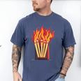 Flames And Lighter Costume For Matchbook Lovers Men's Comfort Colors T-Shirt Blue Jean