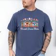 Flourish Dream Thrive Floral Books For Book Lovers Men's Comfort Colors T-Shirt Blue Jean