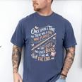 Flute And Books Marching Band Musician Flutist Flute Player Men's Comfort Colors T-Shirt Blue Jean