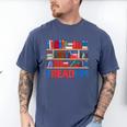 Freadom To Read Book Lover Reading Freedom Men's Comfort Colors T-Shirt Blue Jean