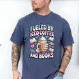Fueled By Iced Coffee And Books Book Lover Retro Men's Comfort Colors T-Shirt Blue Jean Fueled By Iced Coffee And Books Book Lover Retro Men's Comfort Colors T-Shirt Blue Jean