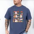 Ghost Christmas Reading Book Lover Library Christmas Teacher Men's Comfort Colors T-Shirt Blue Jean Ghost Christmas Reading Book Lover Library Christmas Teacher Men's Comfort Colors T-Shirt Blue Jean