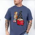 Gnome Read Reading Book Librarian Across America Women Kids Men's Comfort Colors T-Shirt Blue Jean