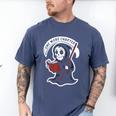 Grim Reaper Bookworm Cute Book Reading Halloween Men's Comfort Colors T-Shirt Blue Jean Grim Reaper Bookworm Cute Book Reading Halloween Men's Comfort Colors T-Shirt Blue Jean