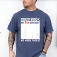 Guestbook 7th Birthday 7 Year Old Born 2018 Bday Men's Comfort Colors T-Shirt Blue Jean
