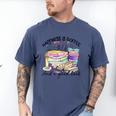 Happiness Is Coffee And a Good Book Women Love Reading Book Men's Comfort Colors T-Shirt Blue Jean