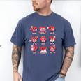 Heart Holding Reading Books Valentine Teacher Book Lover Men's Comfort Colors T-Shirt Blue Jean