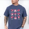 Heart Reading Books Valentine Teacher Boy Girl Book Lover Men's Comfort Colors T-Shirt Blue Jean