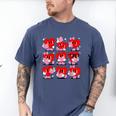 Heart Reading Books Valentine Teacher Boys Girls Book Lover Men's Comfort Colors T-Shirt Blue Jean