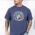 Hedgehog Reading Book Lake Scenery Reading Men's Comfort Colors T-Shirt Blue Jean