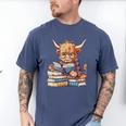 Highland Cow Reading Book Librarian Library Men's Comfort Colors T-Shirt Blue Jean Highland Cow Reading Book Librarian Library Men's Comfort Colors T-Shirt Blue Jean