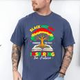 Honoring Past Inspiring Future History Month Book Tree Men's Comfort Colors T-Shirt Blue Jean