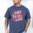 Hot Girls Read Cute Book Lover Reading Club Men's Comfort Colors T-Shirt Blue Jean