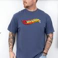 Hot Wheels Comic Book Fire Logo Men's Comfort Colors T-Shirt Blue Jean Hot Wheels Comic Book Fire Logo Men's Comfort Colors T-Shirt Blue Jean
