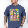 HUGvyn Happy 100 Days Of School Teacher Goose Preppy Books Men's Comfort Colors T-Shirt Blue Jean HUGvyn Happy 100 Days Of School Teacher Goose Preppy Books Men's Comfort Colors T-Shirt Blue Jean