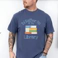 I'd Rather Be At The Library Book Lover Loves Books Men's Comfort Colors T-Shirt Blue Jean I'd Rather Be At The Library Book Lover Loves Books Men's Comfort Colors T-Shirt Blue Jean