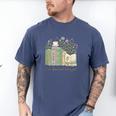 I'm Booked Tonight Cozy Floral Book Lover Graphic Men's Comfort Colors T-Shirt Blue Jean