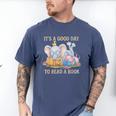 Its A Good Day To Read A Book Cute Pig & Elephant Adventure Men's Comfort Colors T-Shirt Blue Jean Its A Good Day To Read A Book Cute Pig & Elephant Adventure Men's Comfort Colors T-Shirt Blue Jean